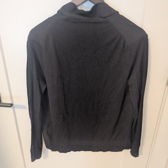 Ted Baker Faiyly Woven Front Wrap Black Cardigan Size 4 - Picture 6 of 6